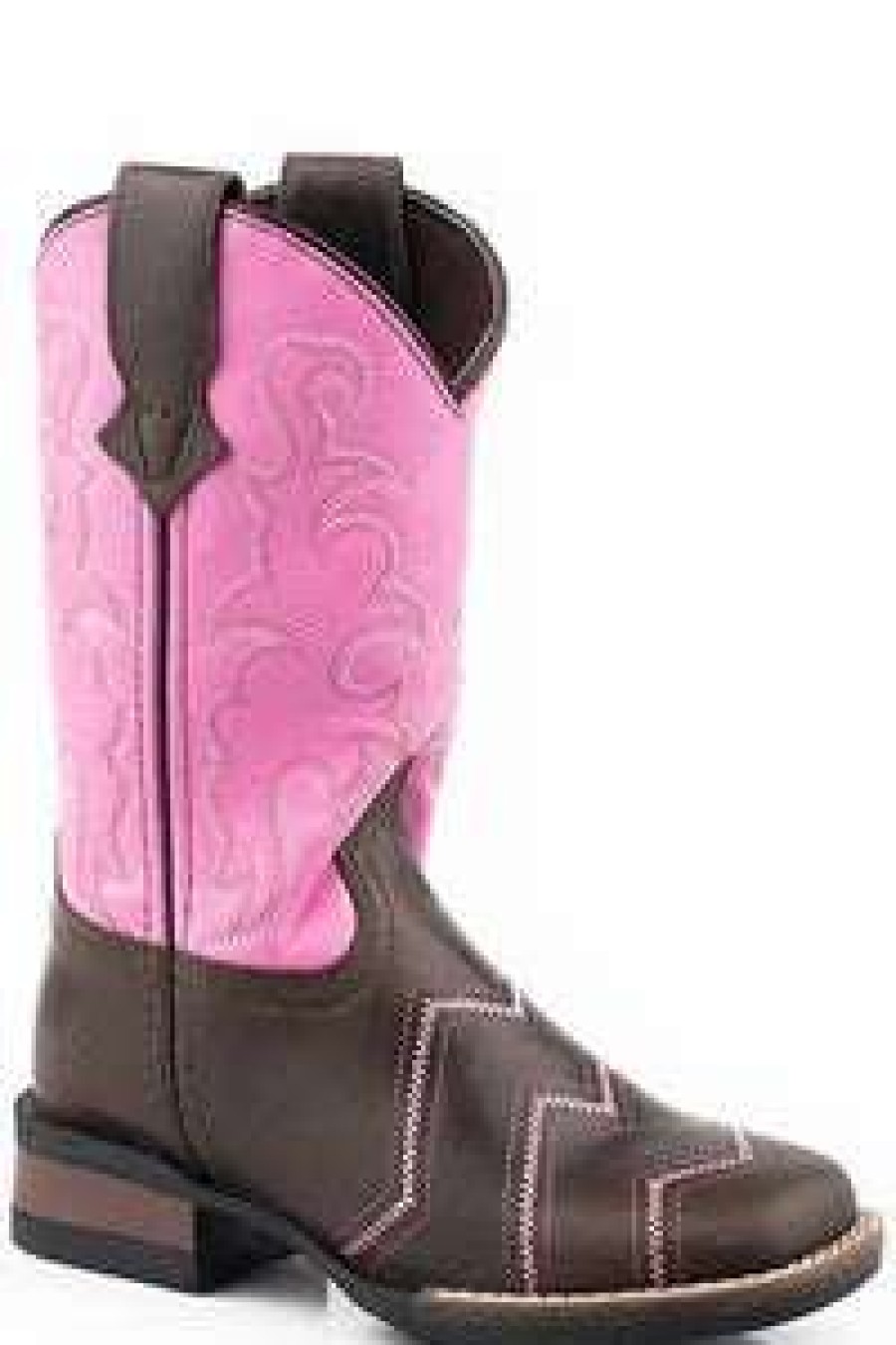 Kids : Girls : Shoes & Boots * | Roper' Toddlers' Monterey Angles Square Toe Brown / Pink