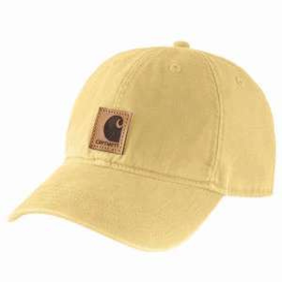 Men : Accessories : Hats & Gloves * | Carhartt' Men'S Adjustable Canvas Cap Pale Sun