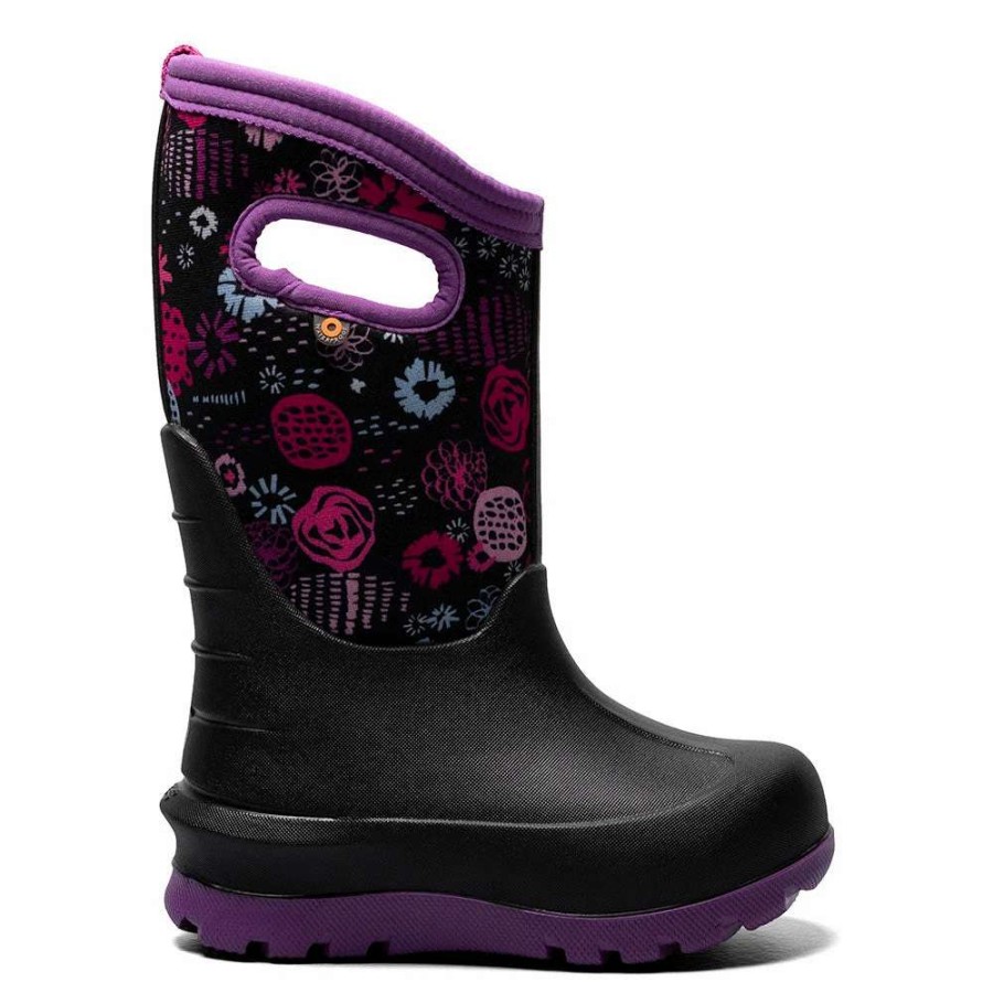 Kids : Girls : Shoes & Boots * | Bogs' Kids' Neo Classic Insulated Wp Winter Black Multi