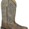 Kids : Girls : Shoes & Boots * | Smoky Mountain Boots 'Smoky Mountain' Childrens' Western Square Toe Brown / Tan