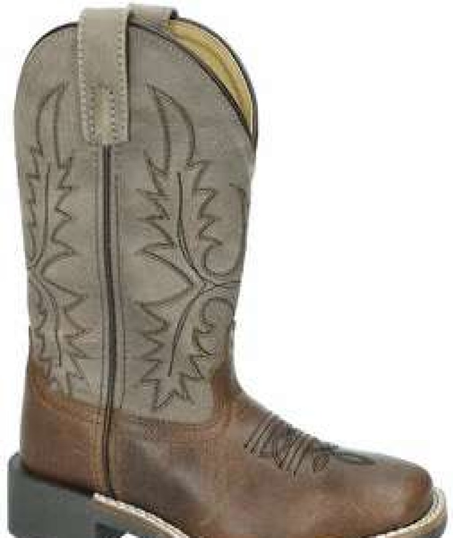 Kids : Girls : Shoes & Boots * | Smoky Mountain Boots 'Smoky Mountain' Childrens' Western Square Toe Brown / Tan