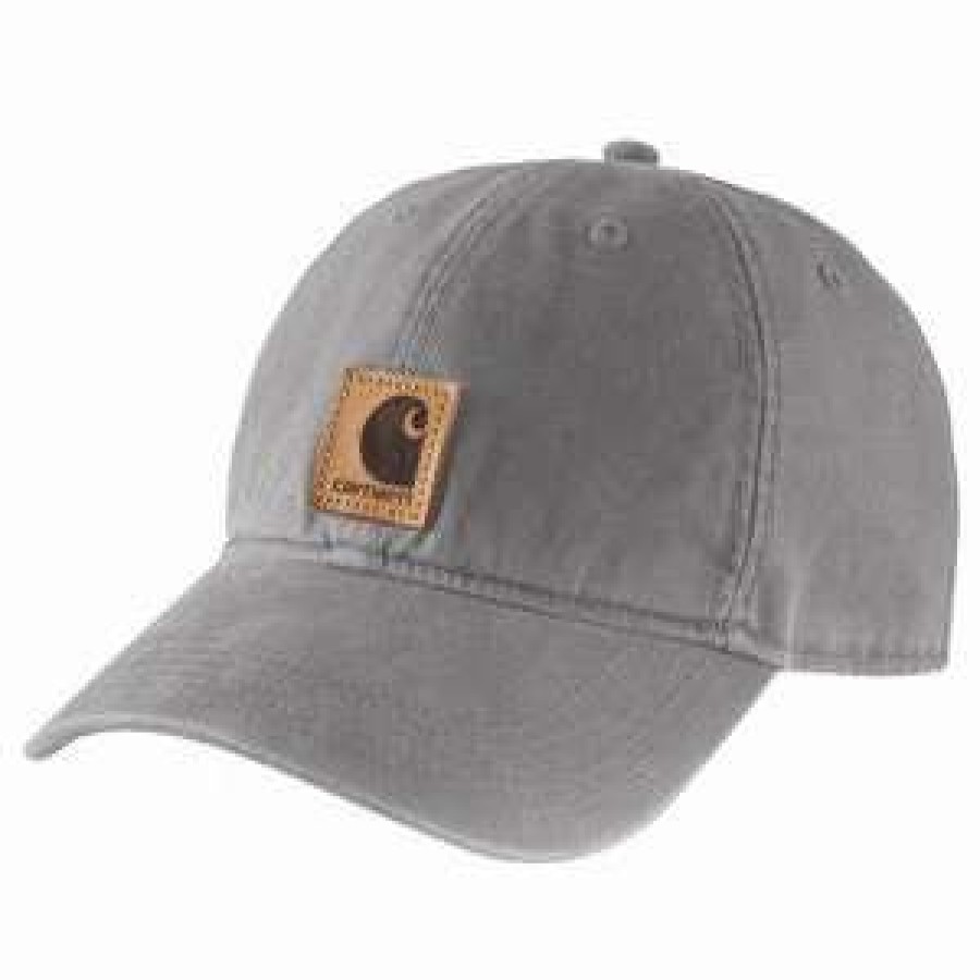 Men : Accessories : Hats & Gloves * | Carhartt' Men'S Adjustable Canvas Cap Asphalt