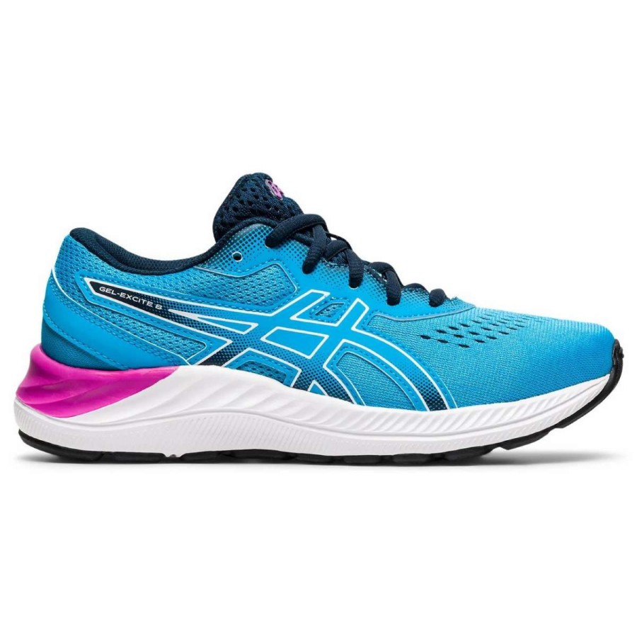 Kids : Girls : Shoes & Boots * | Asics America Corp 'Asics' Youth Gel Excite 8 Digital Aqua / White