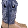 Kids : Girls : Shoes & Boots * | Smoky Mountain Boots 'Smoky Mountain' Youth Canyon Western Square Toe Vintage Brown / Vintage Blue