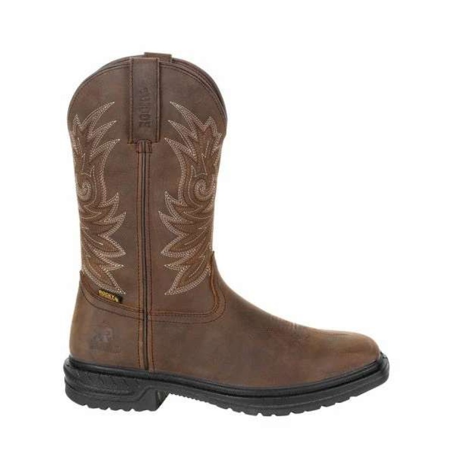 Men : Shoes & Boots : Casual & Dress * | Rocky' Men'S 11 Worksmart Sr Wp Western Brown