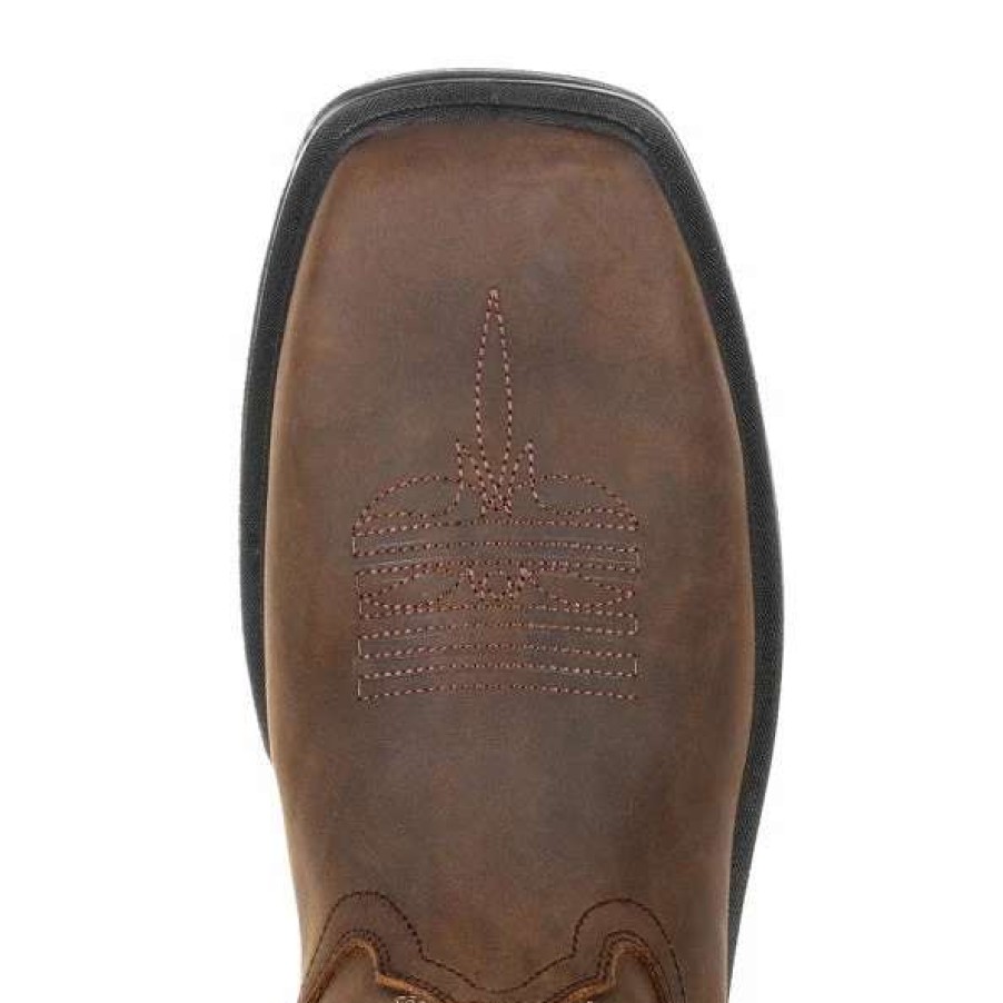 Men : Shoes & Boots : Casual & Dress * | Rocky' Men'S 11 Worksmart Sr Wp Western Brown