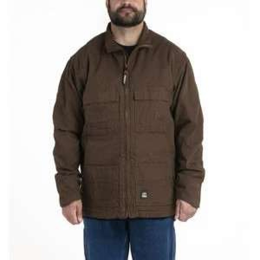 Men : Clothing : Outerwear * | Berne' Men'S Flex180 Washed Chore Coat Bark