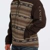 Men : Clothing : Outerwear * | Cinch' Men'S Bonded Jacket Brown Aztec