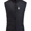 Men : Clothing : Outerwear * | Spyder Active Sports 'Spyder' Men'S Glissade Hybrid Vest Black