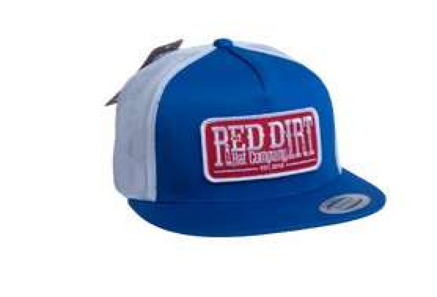 Men : Accessories : Hats & Gloves * | Red Dirt Hat Company' Men'S Tag Patch Cap Royal / White