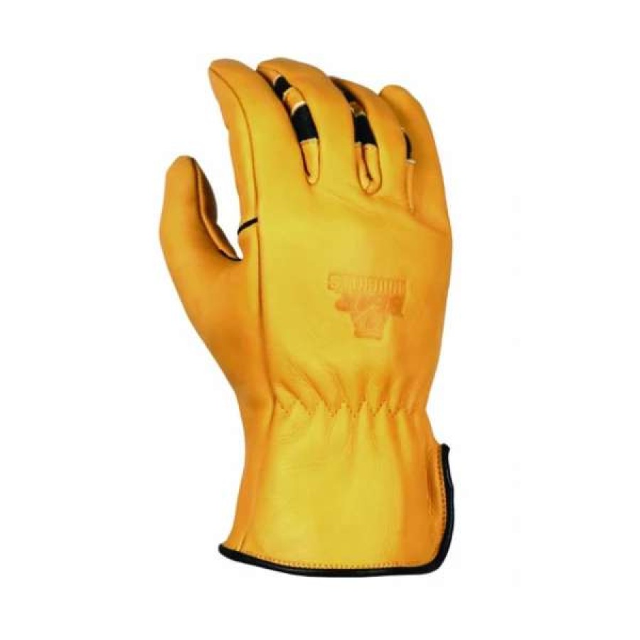 Men : Accessories : Hats & Gloves * | Bear Knuckles Llc 'Bear Knuckles' Double Wedge Regular Duty Cowhide Driver Glove Yellow