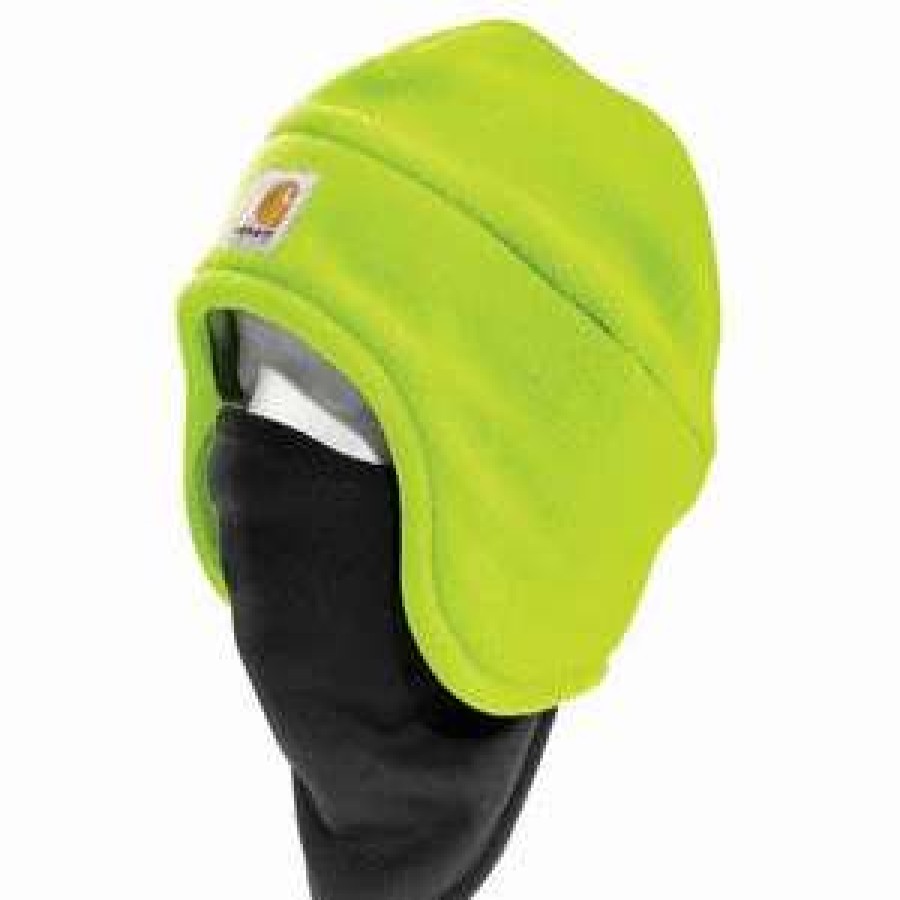 Men : Accessories : Hats & Gloves * | Carhartt' Men'S Fleece 2-In-1 Headwear Bright Lime