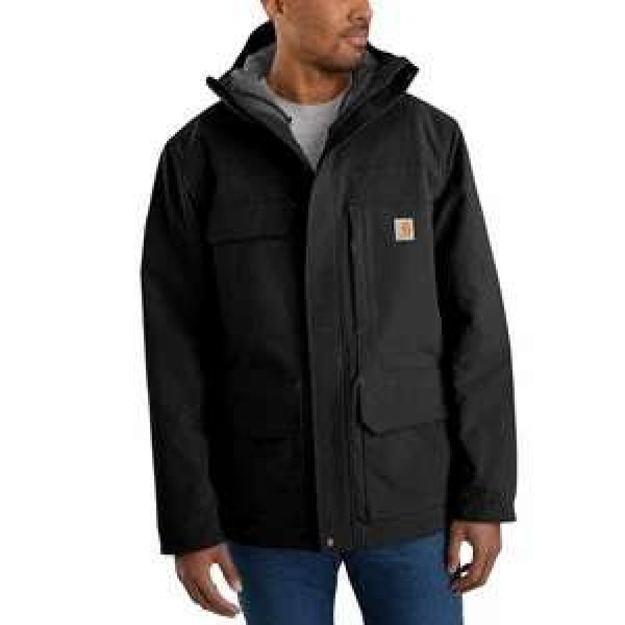 Men : Clothing : Outerwear * | Carhartt' Men'S Super Dux Relaxed Fit Insulated Traditional Coat-Level 4 Extreme Warmth Rating Black