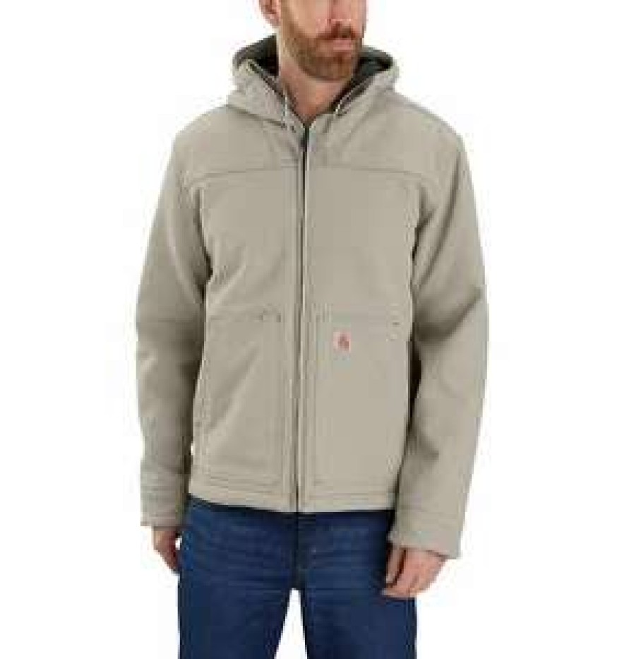 Men : Clothing : Outerwear * | Carhartt' Men'S Super Dux Sherpa Lined Active Jac-Level 2 Warmer Rating Greige