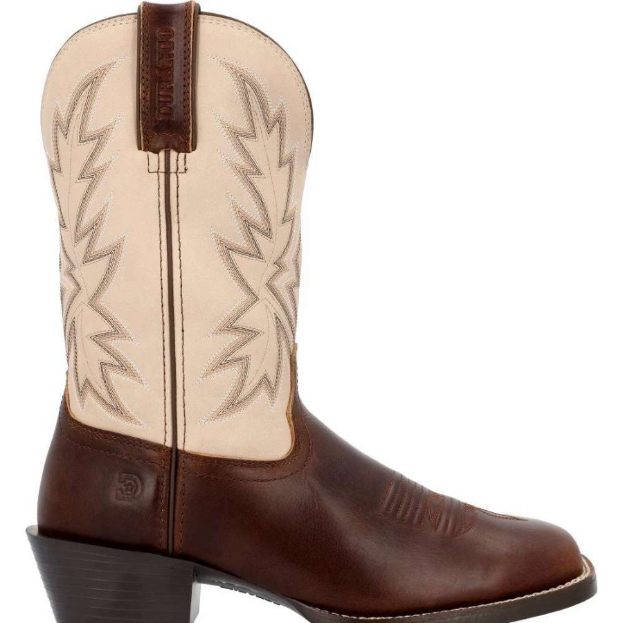 Men : Shoes & Boots : Casual & Dress * | Durango' Men'S 11 Westward Western Square Toe Chocolate / Bone