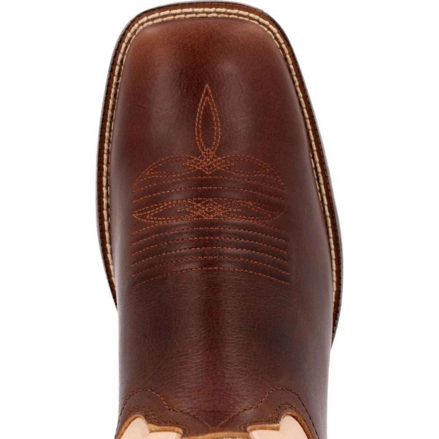 Men : Shoes & Boots : Casual & Dress * | Durango' Men'S 11 Westward Western Square Toe Chocolate / Bone