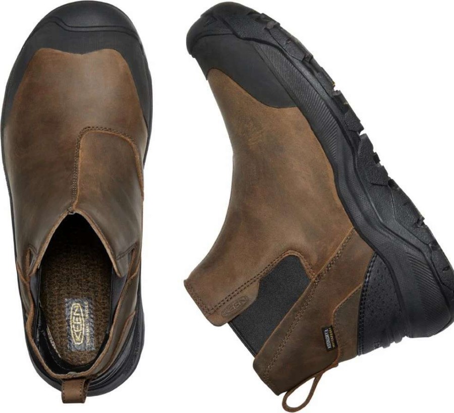 Men : Shoes & Boots : Casual & Dress * | Keen Outdoor' Men'S Revel Iv Chelsea Insulated Wp Boot Canteen / Black