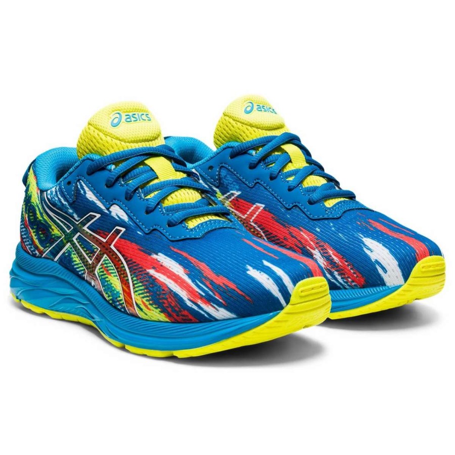 Kids : Girls : Shoes & Boots * | Asics America Corp 'Asics' Youth Gel Noosa Tri 13 Gs (Grade School) Reborn Blue / Sour Yuzu