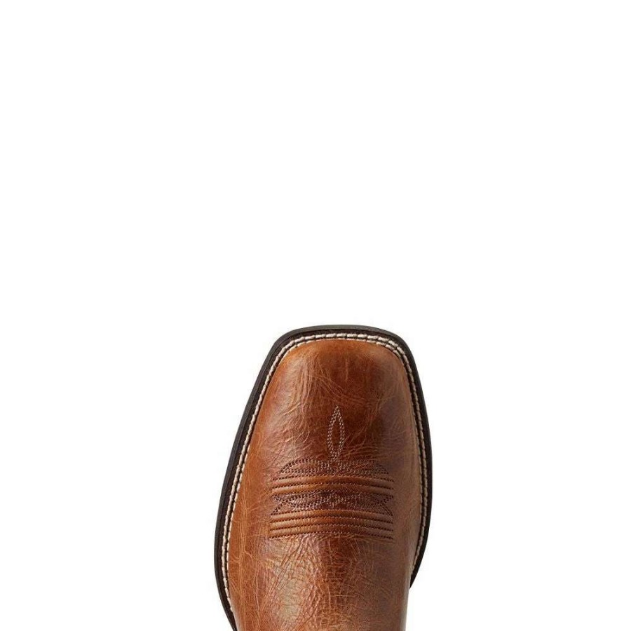 Men : Shoes & Boots : Casual & Dress * | Ariat' Men'S 10.5 Brander Western Square Toe Dark Tan