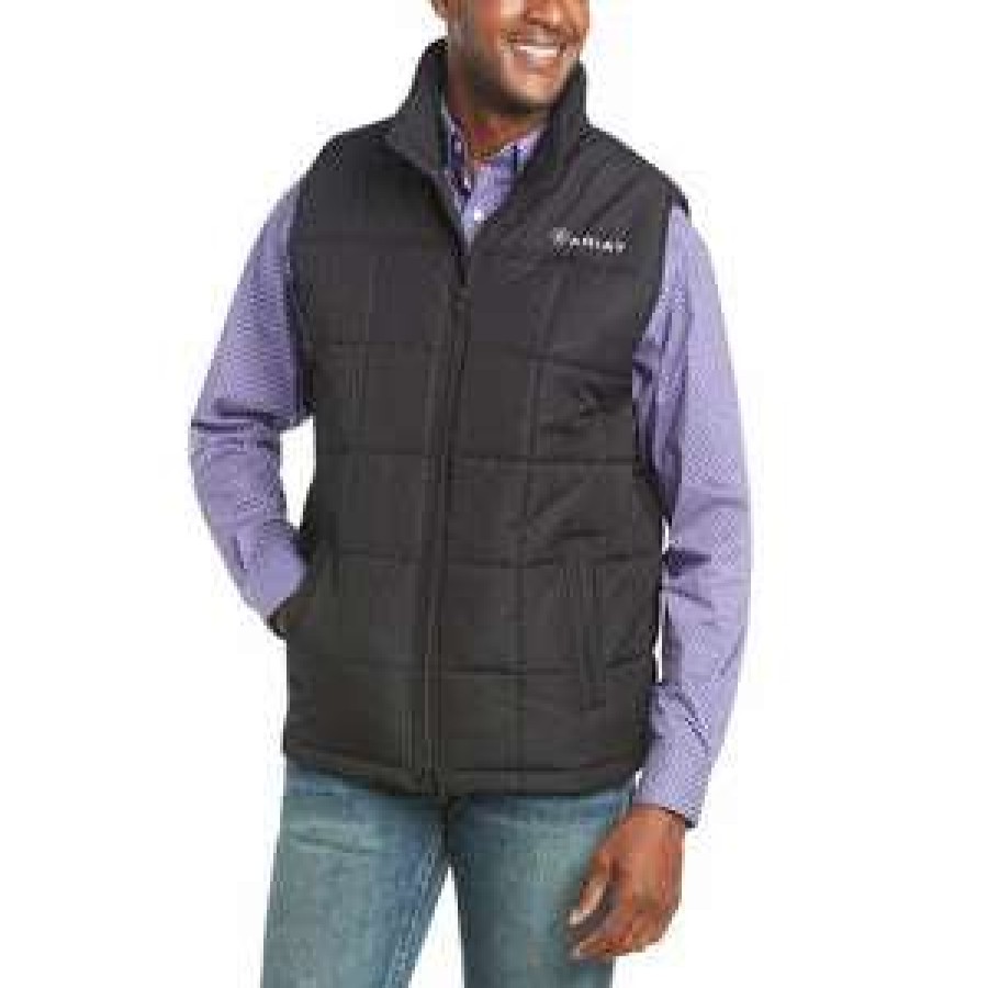 Men : Clothing : Outerwear * | Ariat' Men'S Crius Insulated Vest Black