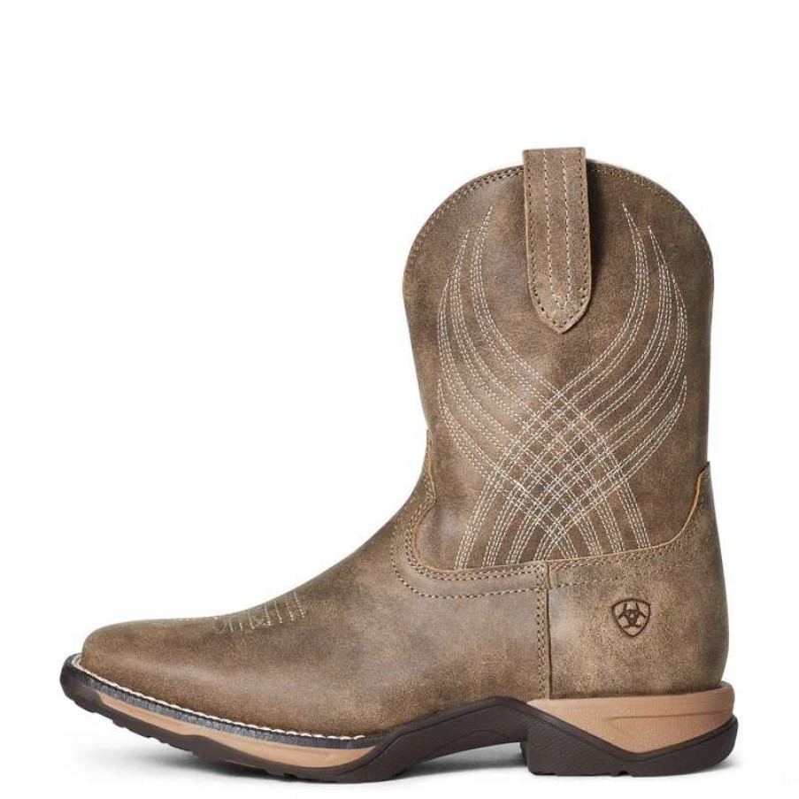 Kids : Girls : Shoes & Boots * | Ariat' Youth 8 Anthem Western Square Toe Brown Bomber