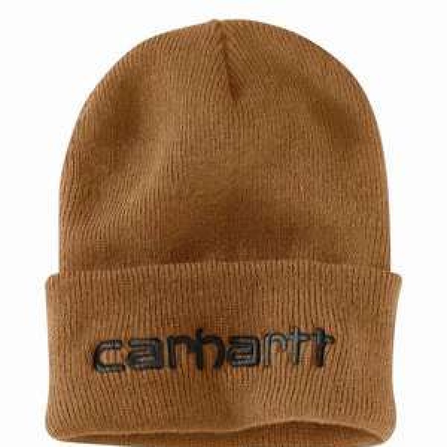 Men : Accessories : Hats & Gloves * | Carhartt' Men'S Insulated Cuffed Beanie Carhartt Brown