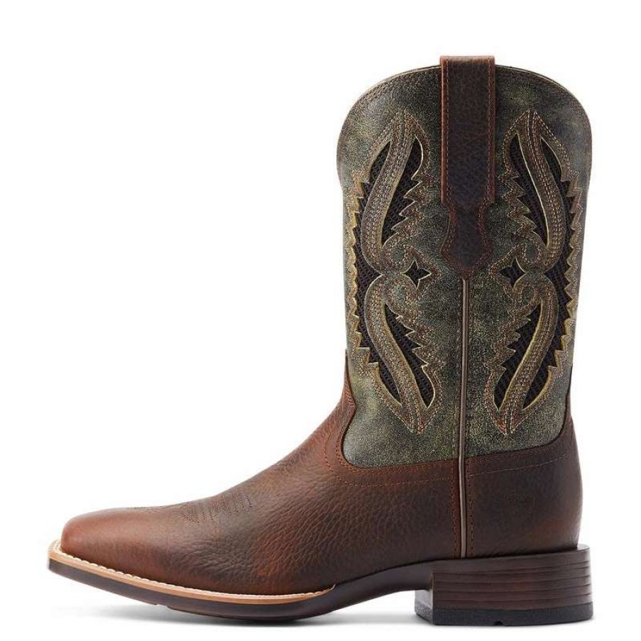 Men : Shoes & Boots : Casual & Dress * | Ariat' Men'S 11 Rowder Venttek 360 Western Square Toe Rust / Forest Green