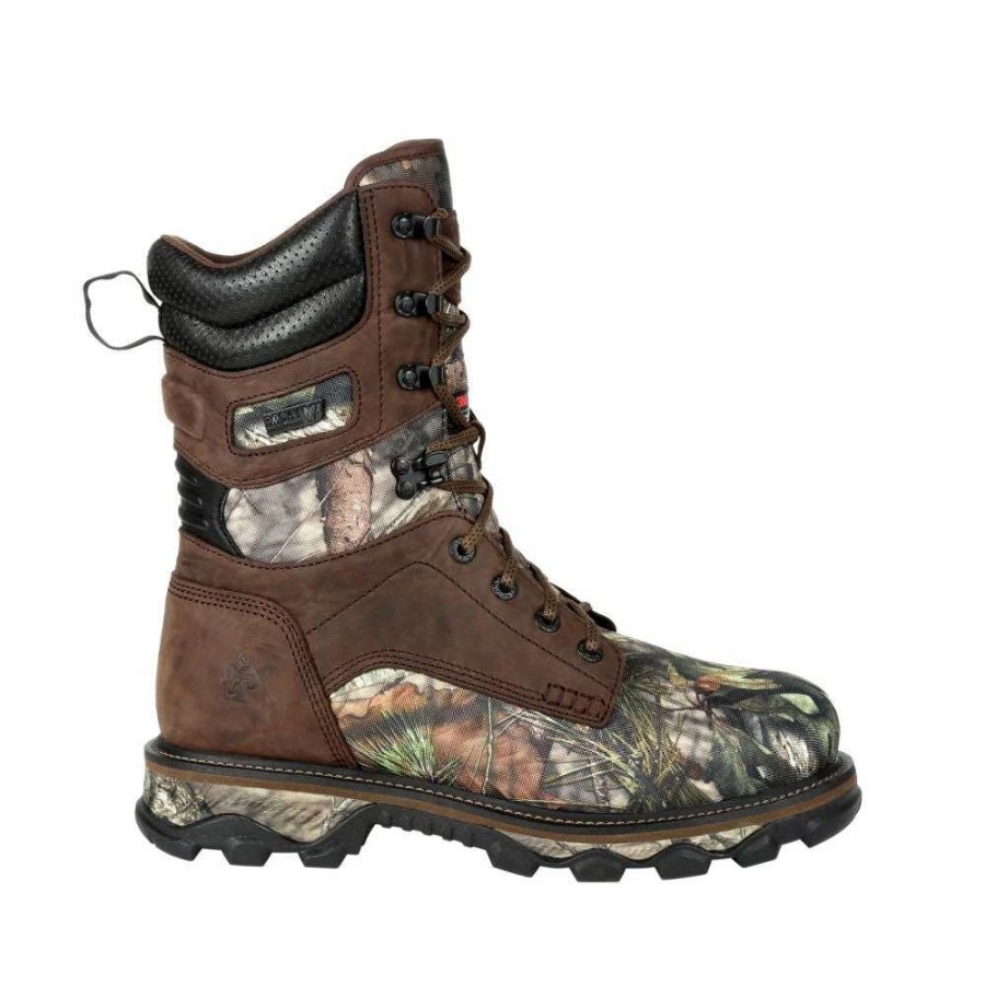 Men : Shoes & Boots : Casual & Dress * | Rocky' Men'S 10 Mtn Stalker 1400Gr Wp Hunting Mossy Oak Break-Up