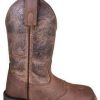 Kids : Girls : Shoes & Boots * | Smoky Mountain Boots 'Smoky Mountain' Youth Brandy Western Square Toe Brown Oil Distress / Brown