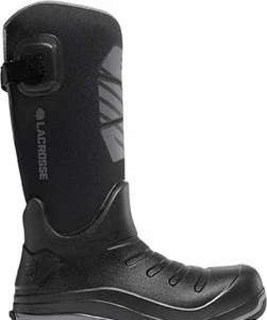 Men : Shoes & Boots : Casual & Dress * | Lacrosse Boots 'Lacrosse' Men'S 14 Aero Insulator Met Guard Eh Wp Comp Toe Black