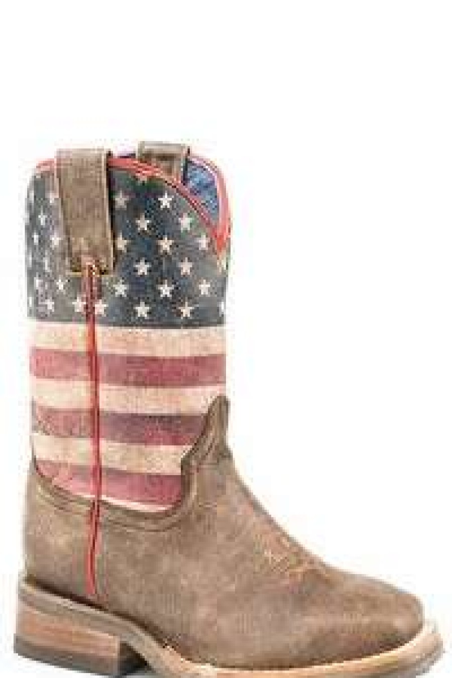 Kids : Girls : Shoes & Boots * | Roper' Kids' 8 Lil America Boot Brown / Flag