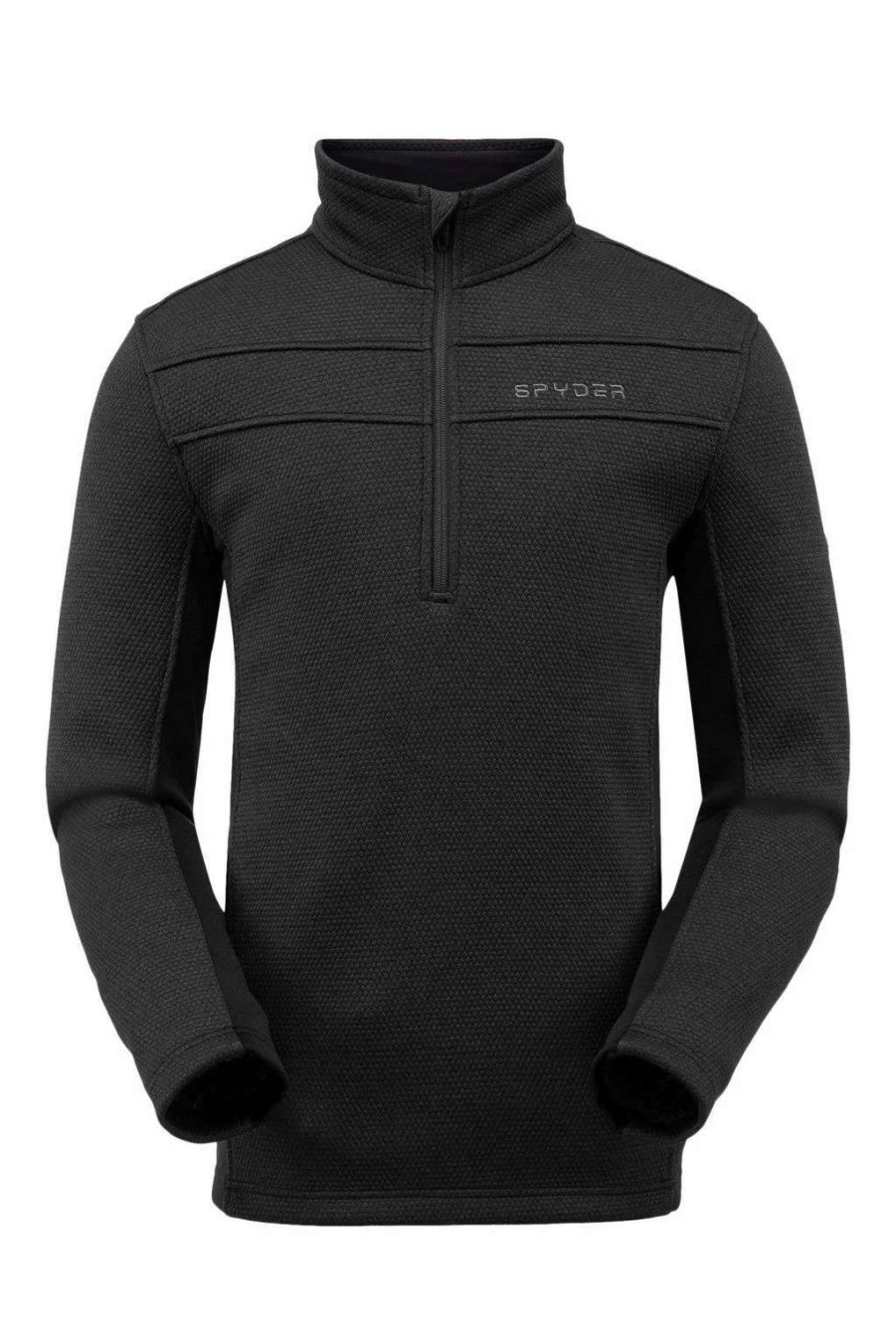 Men : Clothing : Outerwear * | Spyder Active Sports 'Spyder' Men'S Encore 1/2 Zip Fleece Black