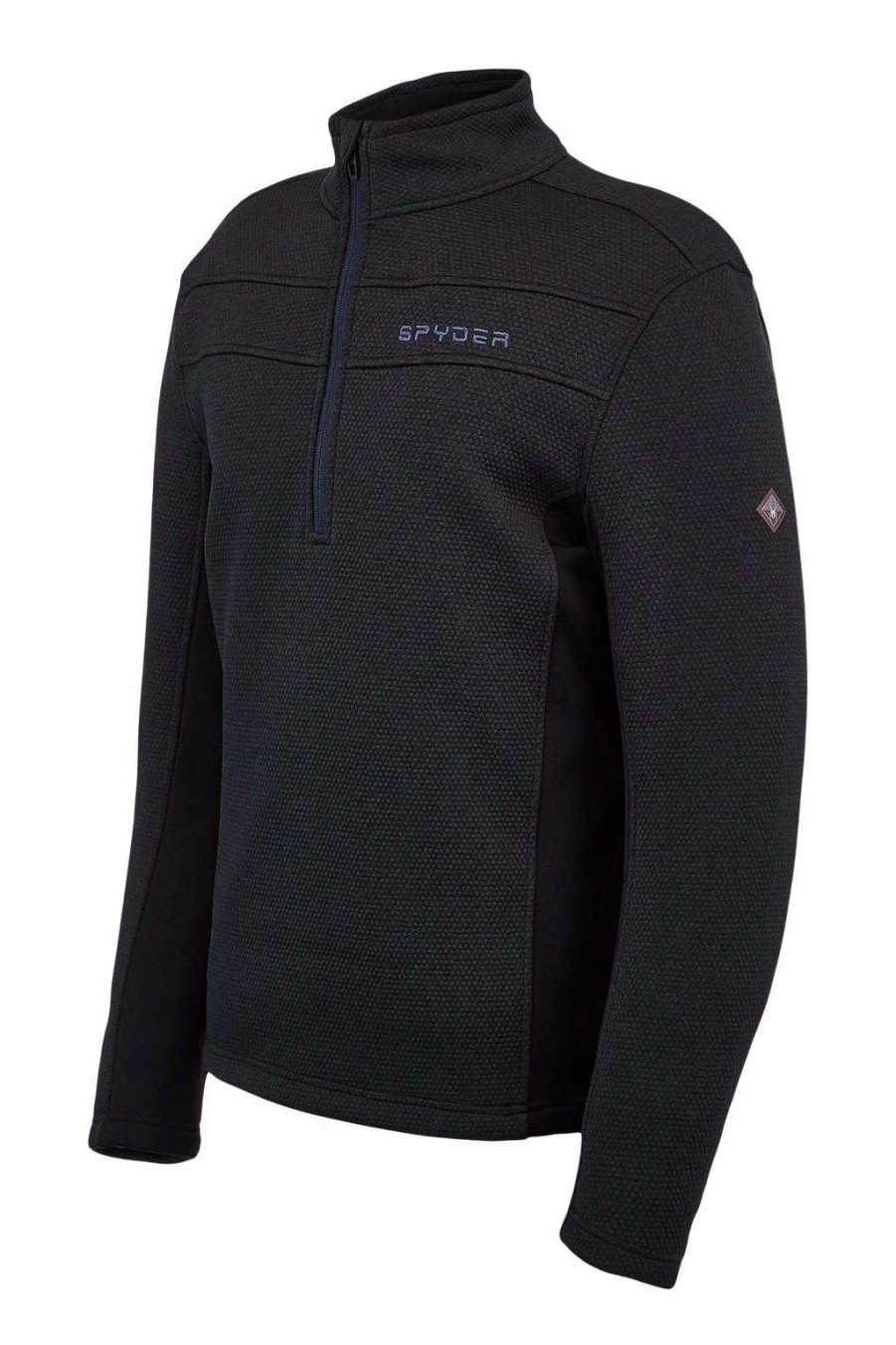 Men : Clothing : Outerwear * | Spyder Active Sports 'Spyder' Men'S Encore 1/2 Zip Fleece Black