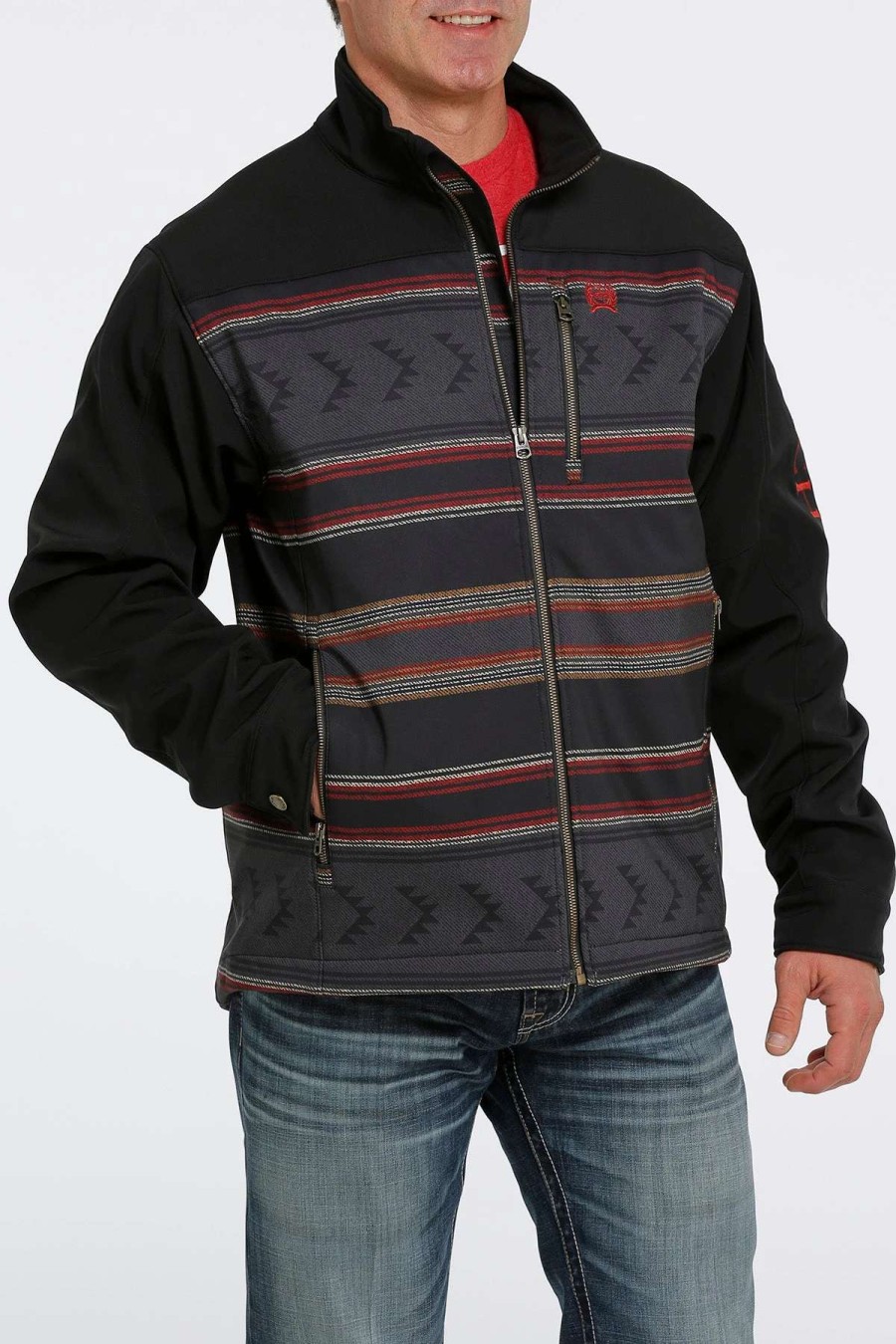 Men : Clothing : Outerwear * | Cinch' Men'S Concealed Carry Bonded Jacket Black