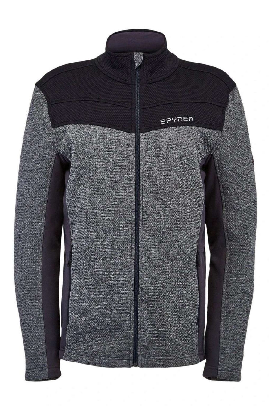 Men : Clothing : Outerwear * | Spyder Active Sports 'Spyder' Men'S Encore Full Zip Fleece Ebony