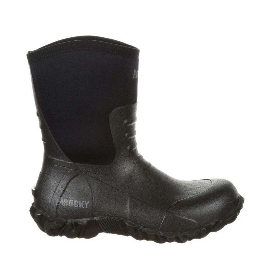 Men : Shoes & Boots : Casual & Dress * | Rocky' Men'S 10 Core Chore Wp Rubber Boot Black