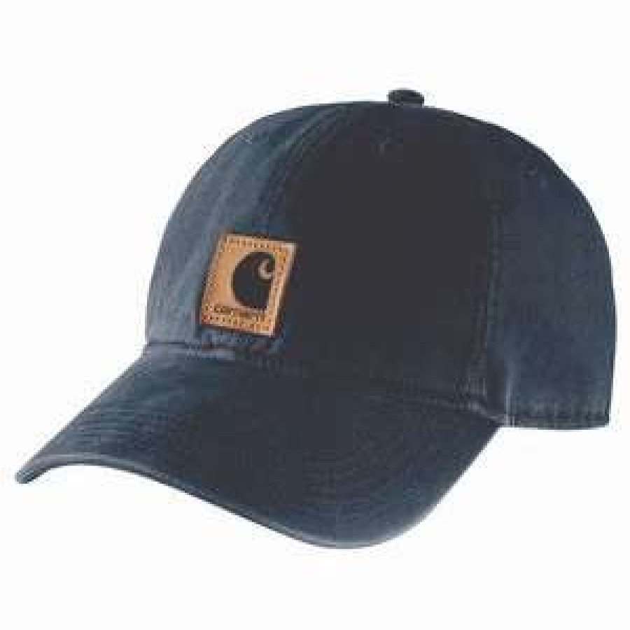 Men : Accessories : Hats & Gloves * | Carhartt' Men'S Adjustable Canvas Cap Navy