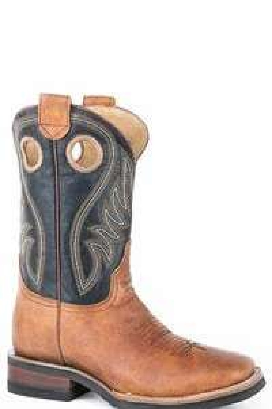 Men : Shoes & Boots : Casual & Dress * | Roper' Men'S 11 Conceal Carry Western Square Toe Tan / Blue