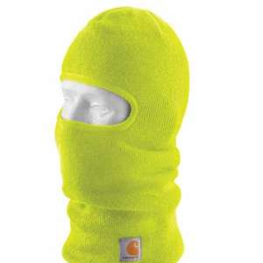 Men : Accessories : Hats & Gloves * | Carhartt' Men'S Knit Insulated Face Mask Brite Lime