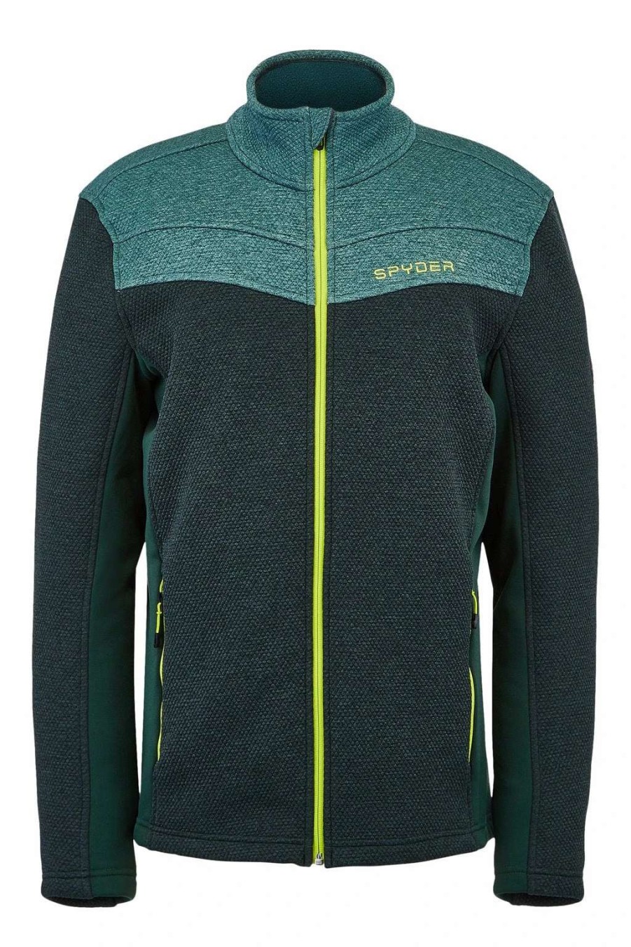 Men : Clothing : Outerwear * | Spyder Active Sports 'Spyder' Men'S Encore Full Zip Fleece Forest Ghost