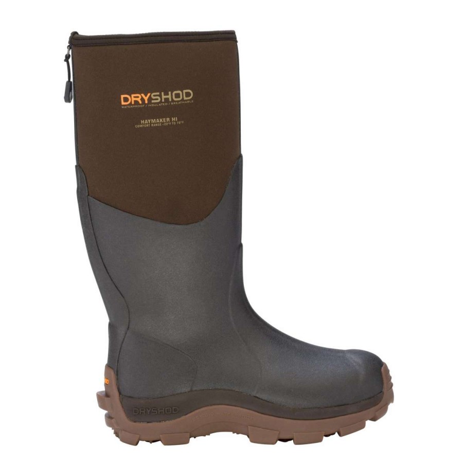 Men : Shoes & Boots : Casual & Dress * | Dryshod' Men'S Haymaker Hi -20 Farm Boots Brown / Black