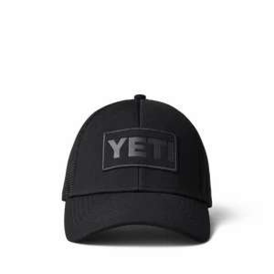 Men : Accessories : Hats & Gloves * | Yeti' Men'S Patch Trucker Hat Black