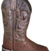 Kids : Girls : Shoes & Boots * | Smoky Mountain Boots 'Smoky Mountain' Children'S Western Square Toe Brown / Brown