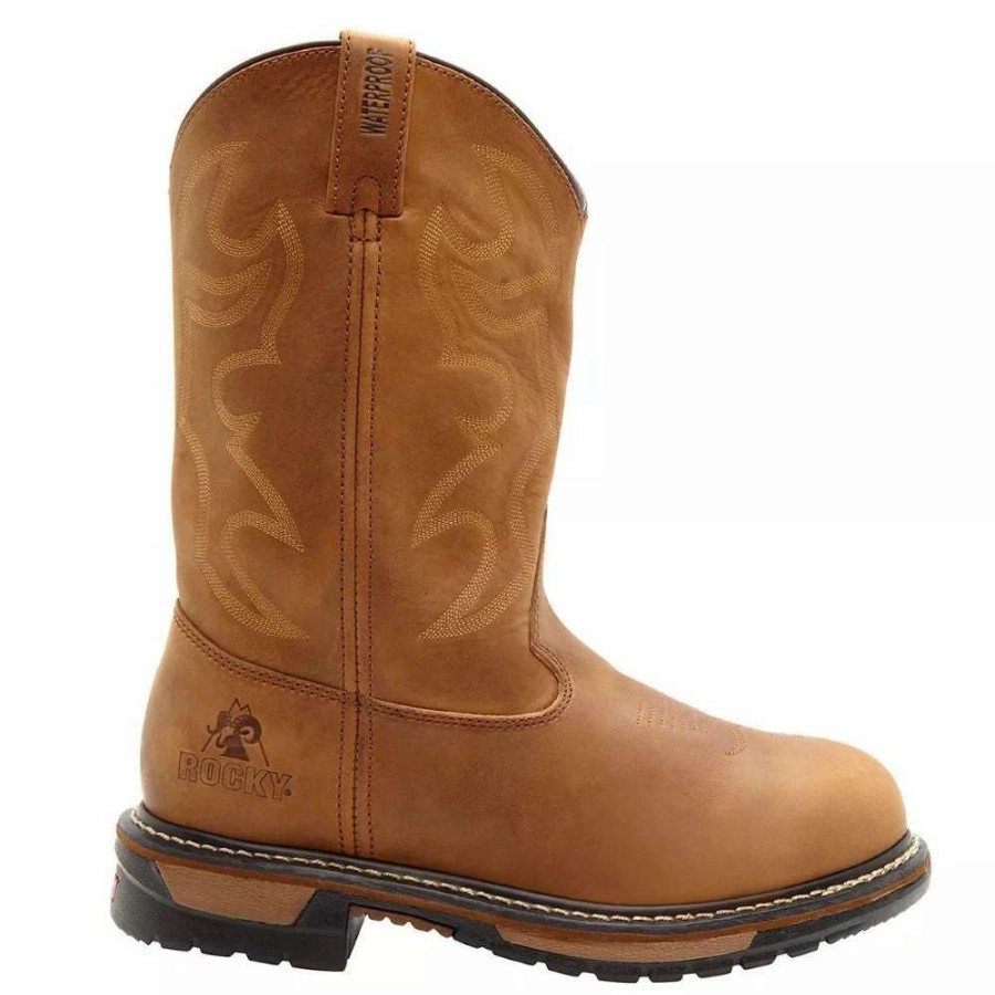 Men : Shoes & Boots : Casual & Dress * | Rocky' Men'S 10 Original Ride Branson Roper Wp Round Toe Aztec Crazy Horse