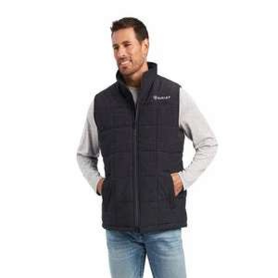 Men : Clothing : Outerwear * | Ariat' Men'S Crius Insulated Vest Phantom