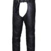 Men : Clothing : Outerwear * | Unik International 'Unik' Unisex Cowhide Premium Jean Pocket Chap Black