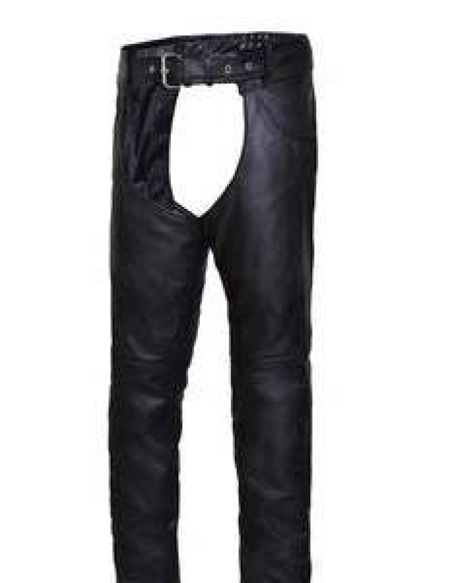 Men : Clothing : Outerwear * | Unik International 'Unik' Unisex Cowhide Premium Jean Pocket Chap Black