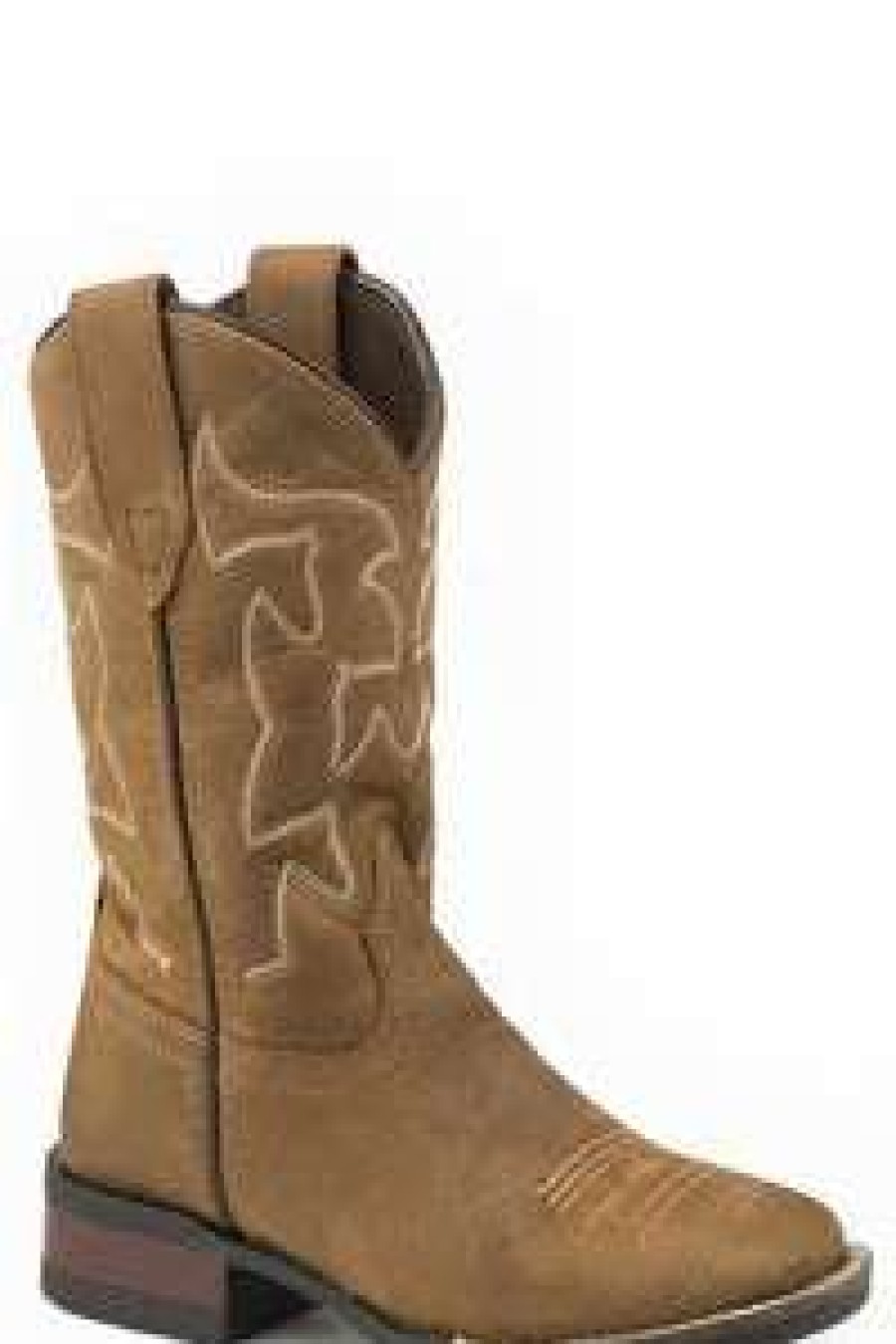 Kids : Girls : Shoes & Boots * | Roper' Kids' 9 Crazy Horse Western Square Toe Brown