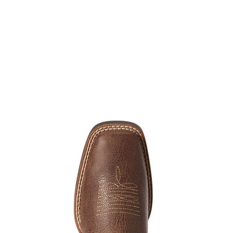 Kids : Girls : Shoes & Boots * | Ariat' Youth 8 Sorting Pen Western Square Toe Chocolate / Navy