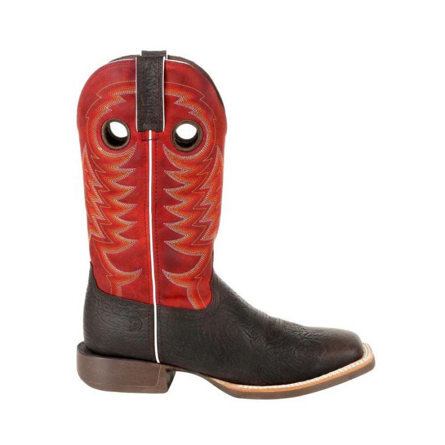 Men : Shoes & Boots : Casual & Dress * | Durango' Men'S 13 Rebel Pro Western Square Toe Chestnut / Crimson